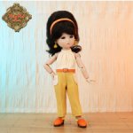 Аутфит, парик, сумочка от мини Тен Пинг от Руби Ред 20 см