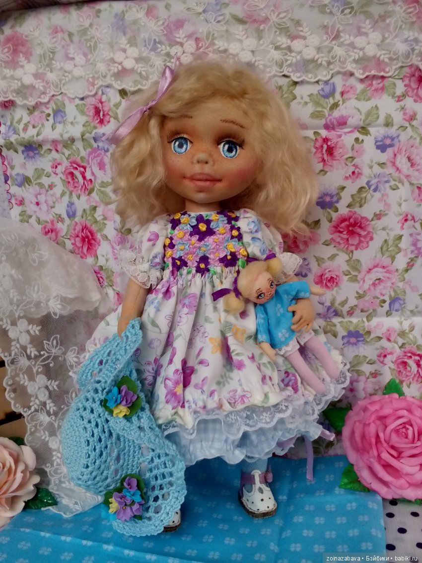 Лизонька. Авторская текстильная кукла.