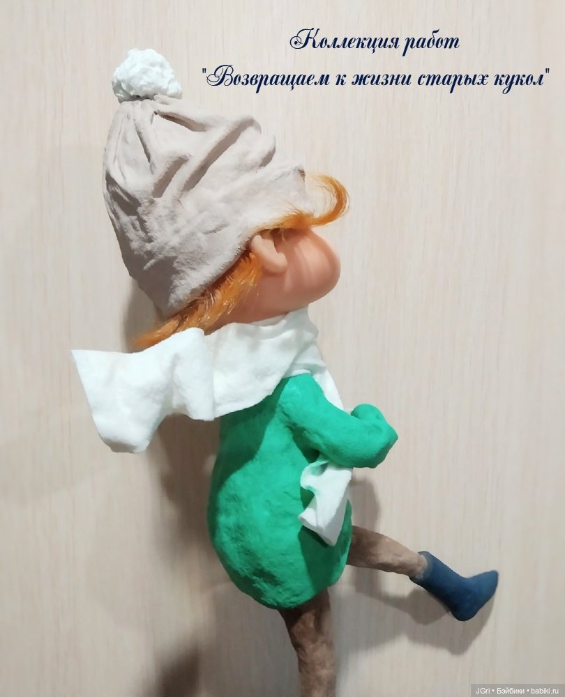 Новая жизнь старой куклы. Цветы для мамы