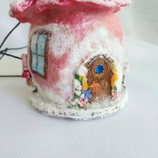 Сказочные домики для фей. Ватные елочные игрушки