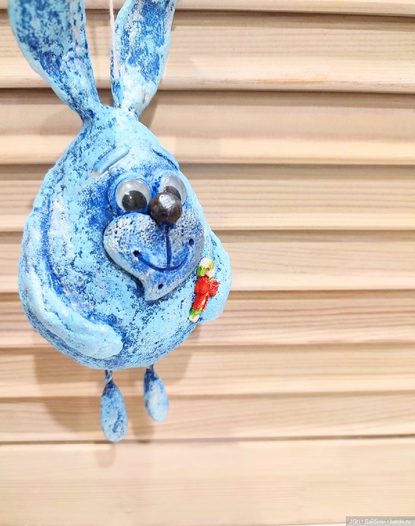 Елочные игрушки из ваты - Кролики (фото 7)