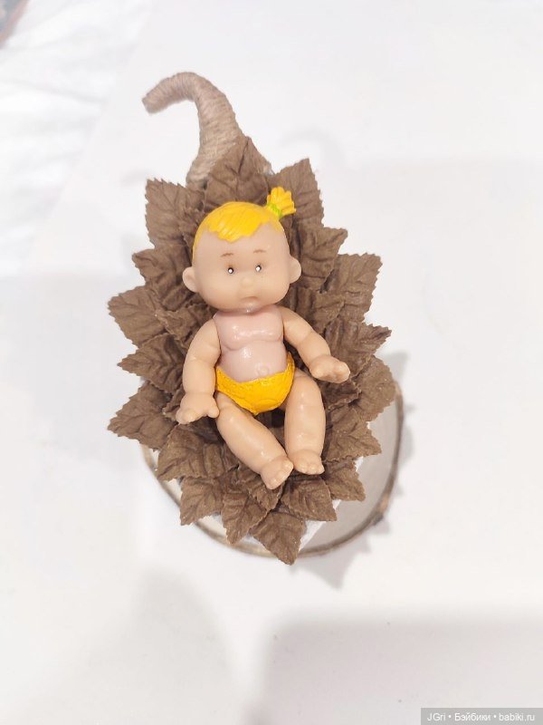 Как создавалась люлька для мини-куколки или пупса (фото 5)