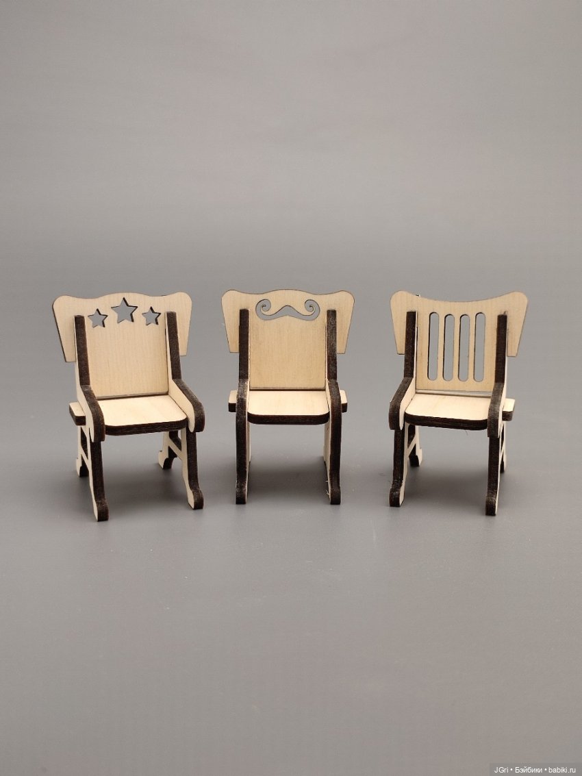 Набор мебели для маленьких кукол (из фанеры), 40 предметов (фото 6)