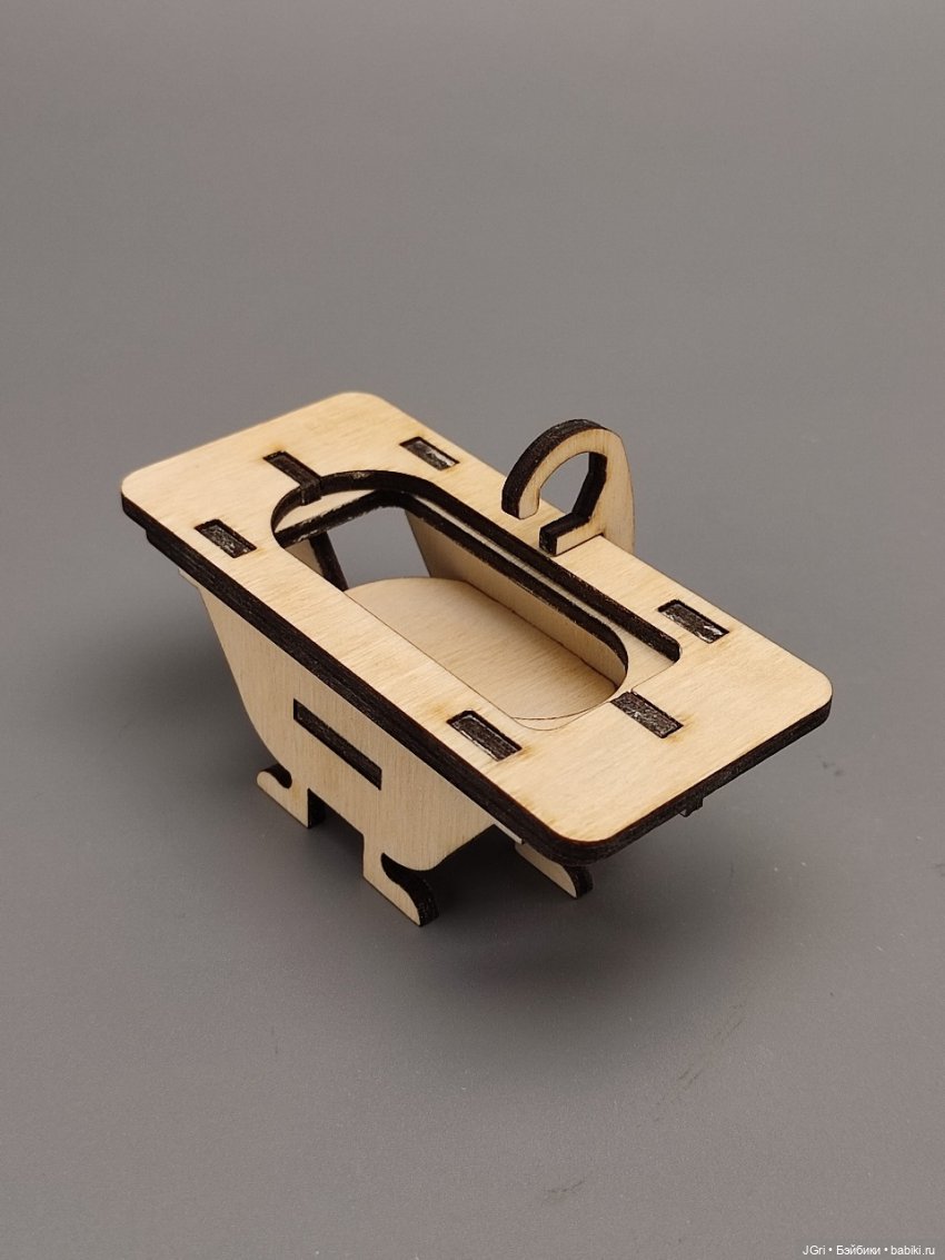 Набор мебели для маленьких кукол (из фанеры), 40 предметов