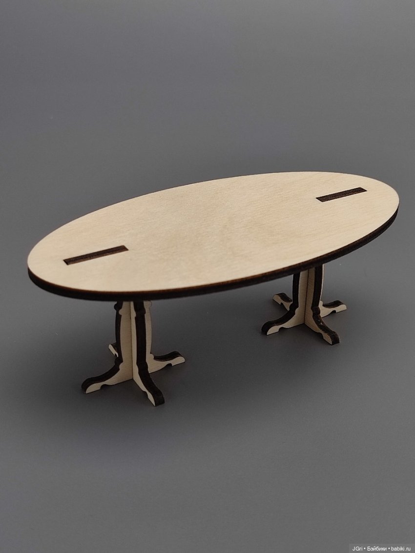 Набор мебели для маленьких кукол (из фанеры), 40 предметов