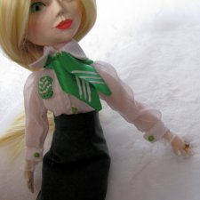 Мисс Сбербанк 2018, шарнирная  куколка в смешанной технике