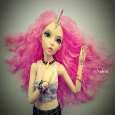 Парик из козочки с рогом