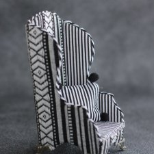 Кресло с заниженной посадкой 1/6 для кукол и игрушек