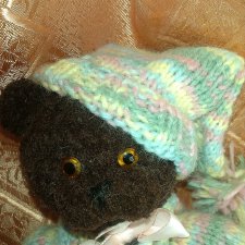 Мишка из велюровой пряжи