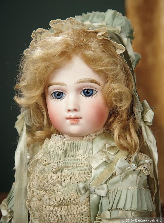 "Девушка-ВЕСНА"- реплика антикварной куклы Andre Thuillier (AT) от Jamie Englert (Джейми Энглерт) в наряде от Mary Lambeth