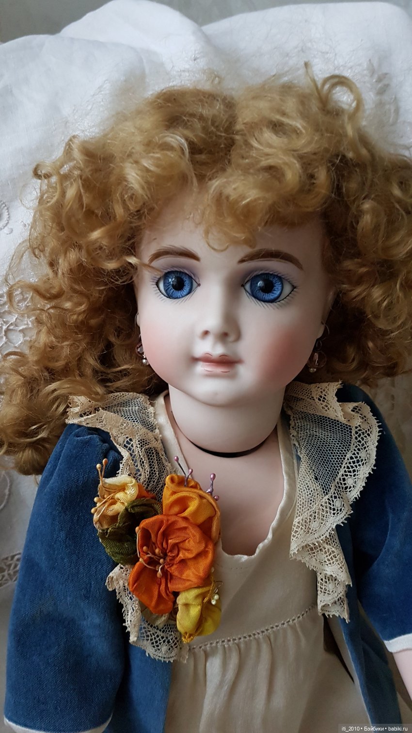 "Девушка-ВЕСНА"- реплика антикварной куклы Andre Thuillier (AT) от Jamie Englert (Джейми Энглерт) в наряде от Mary Lambeth