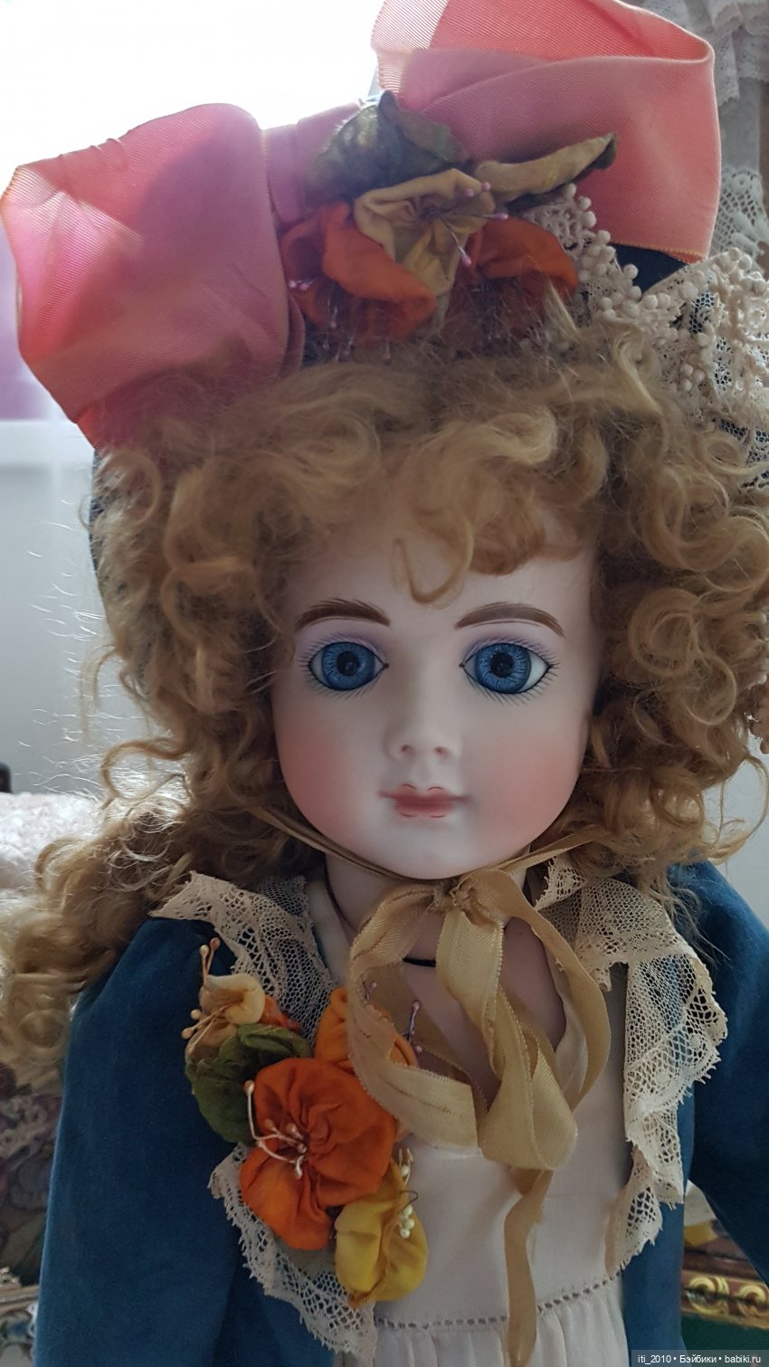 "Девушка-ВЕСНА"- реплика антикварной куклы Andre Thuillier (AT) от Jamie Englert (Джейми Энглерт) в наряде от Mary Lambeth
