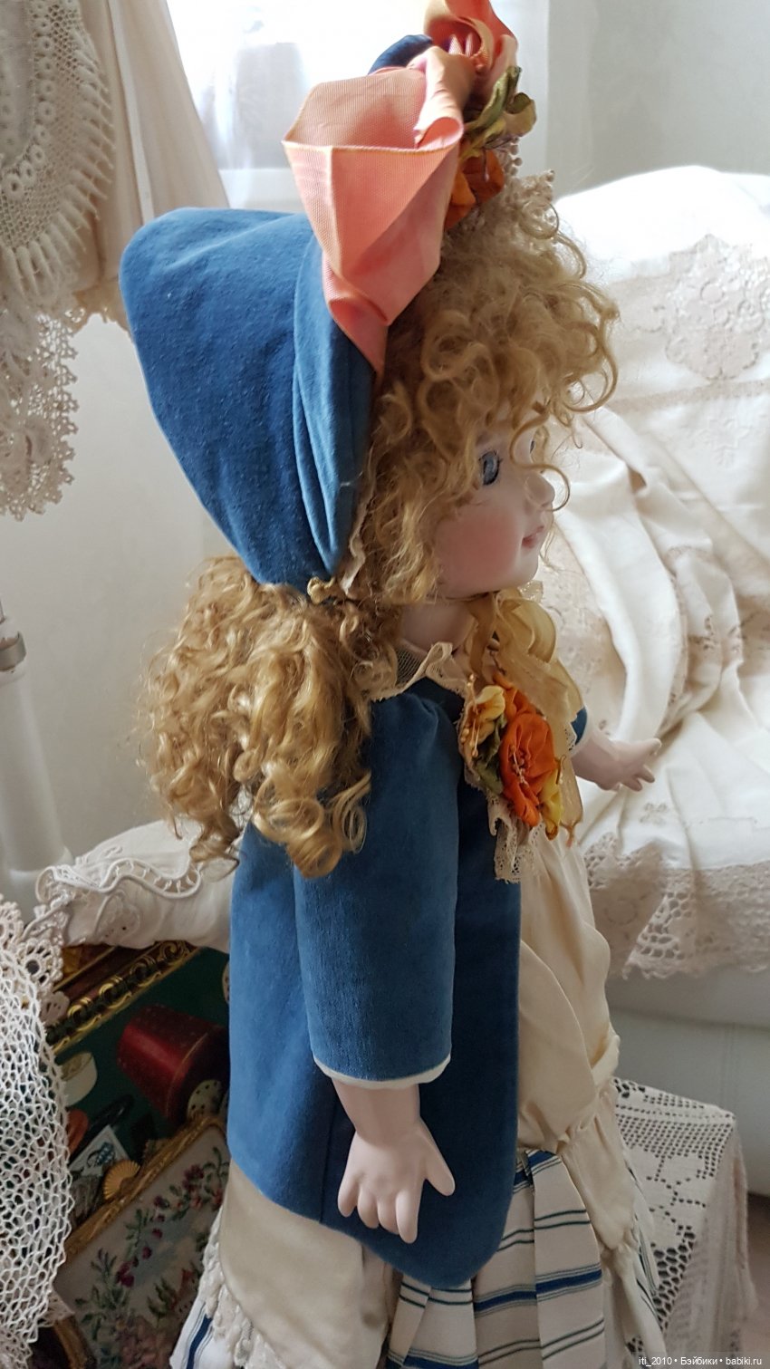 "Девушка-ВЕСНА"- реплика антикварной куклы Andre Thuillier (AT) от Jamie Englert (Джейми Энглерт) в наряде от Mary Lambeth