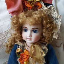 "Девушка-ВЕСНА"- реплика антикварной куклы Andre Thuillier (AT) от Jamie Englert (Джейми Энглерт) в наряде от Mary Lambeth (Мэри Ламбет)