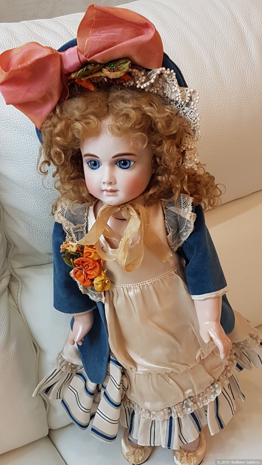 "Девушка-ВЕСНА"- реплика антикварной куклы Andre Thuillier (AT) от Jamie Englert (Джейми Энглерт) в наряде от Mary Lambeth