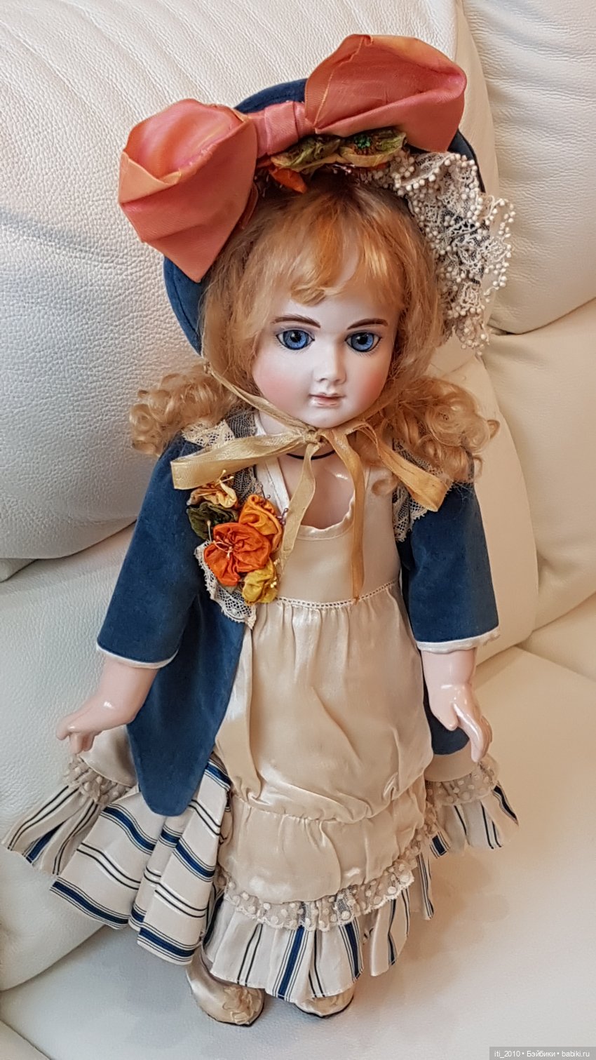"Девушка-ВЕСНА"- реплика антикварной куклы Andre Thuillier (AT) от Jamie Englert (Джейми Энглерт) в наряде от Mary Lambeth