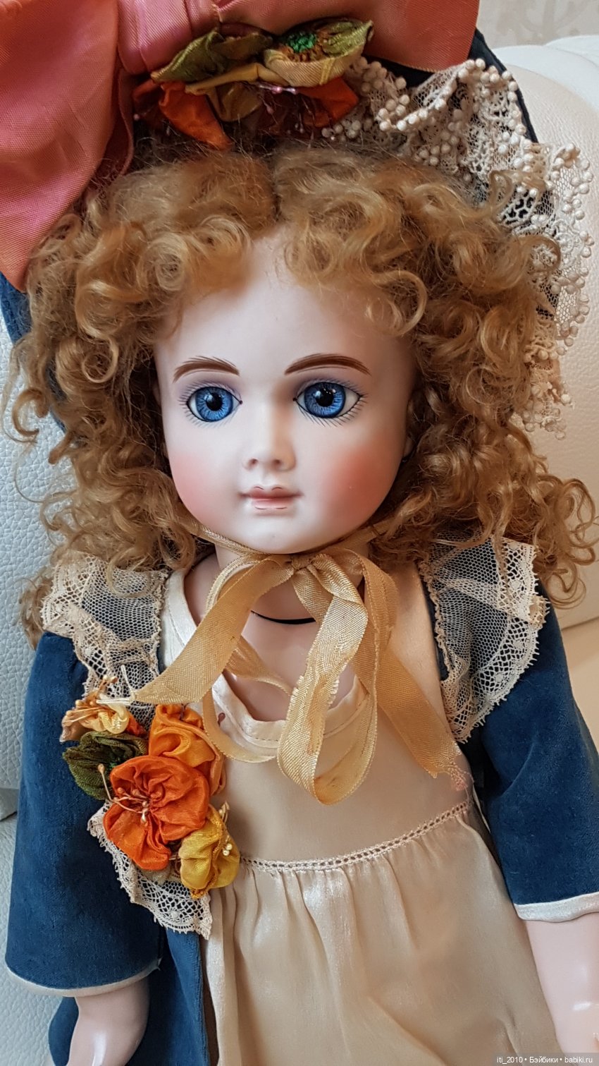 "Девушка-ВЕСНА"- реплика антикварной куклы Andre Thuillier (AT) от Jamie Englert (Джейми Энглерт) в наряде от Mary Lambeth