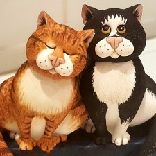 Статуэтка КОШКА / КОТ «РОМАН НА ЛАВОЧКЕ» -54 Статуэтка КОШКА / КОТ «РОМАН НА ЛАВОЧКЕ» -54