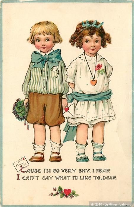 Люблю рассматривать костюмчики на старых детских открытках