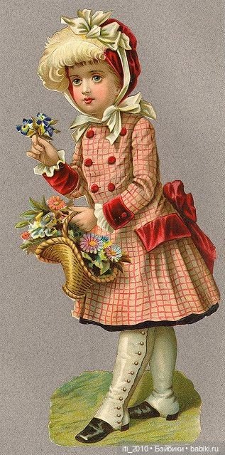 Люблю рассматривать костюмчики на старых детских открытках