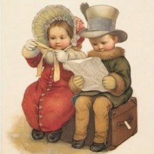 Люблю рассматривать костюмчики на старых детских открытках