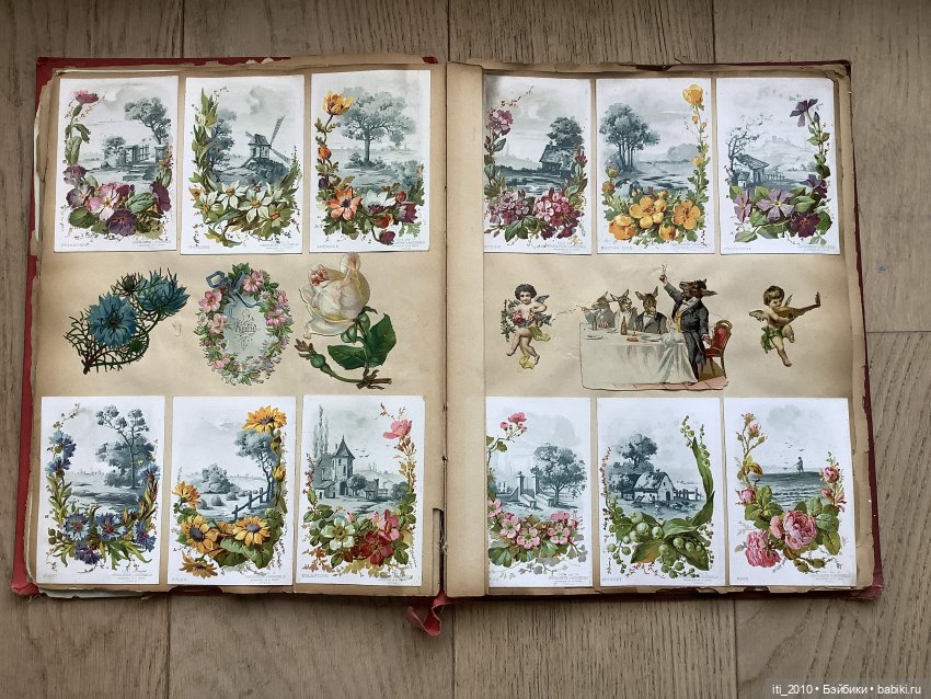 Старинные альбомы с вырезками (фото 6)