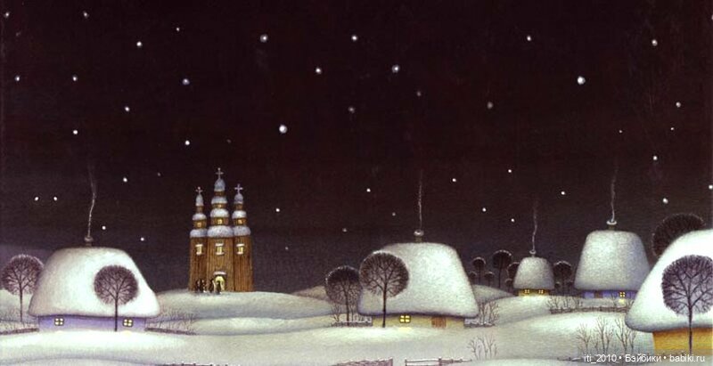 Ночь перед Рождеством (часть 2): иллюстрации к повести Николая Васильевича Гоголя, художник КОСТЬ ЛАВРО | Бэйбики Ночь перед Рождеством (часть 2): иллюстрации к повести Николая Васильевича Гоголя, художник КОСТЬ ЛАВРО (фото 2)