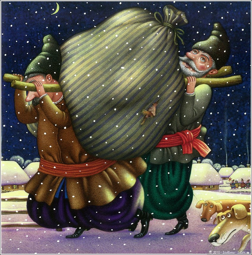 Ночь перед Рождеством (часть 2): иллюстрации к повести Николая Васильевича Гоголя, художник КОСТЬ ЛАВРО | Бэйбики Ночь перед Рождеством (часть 2): иллюстрации к повести Николая Васильевича Гоголя, художник КОСТЬ ЛАВРО (фото 10)