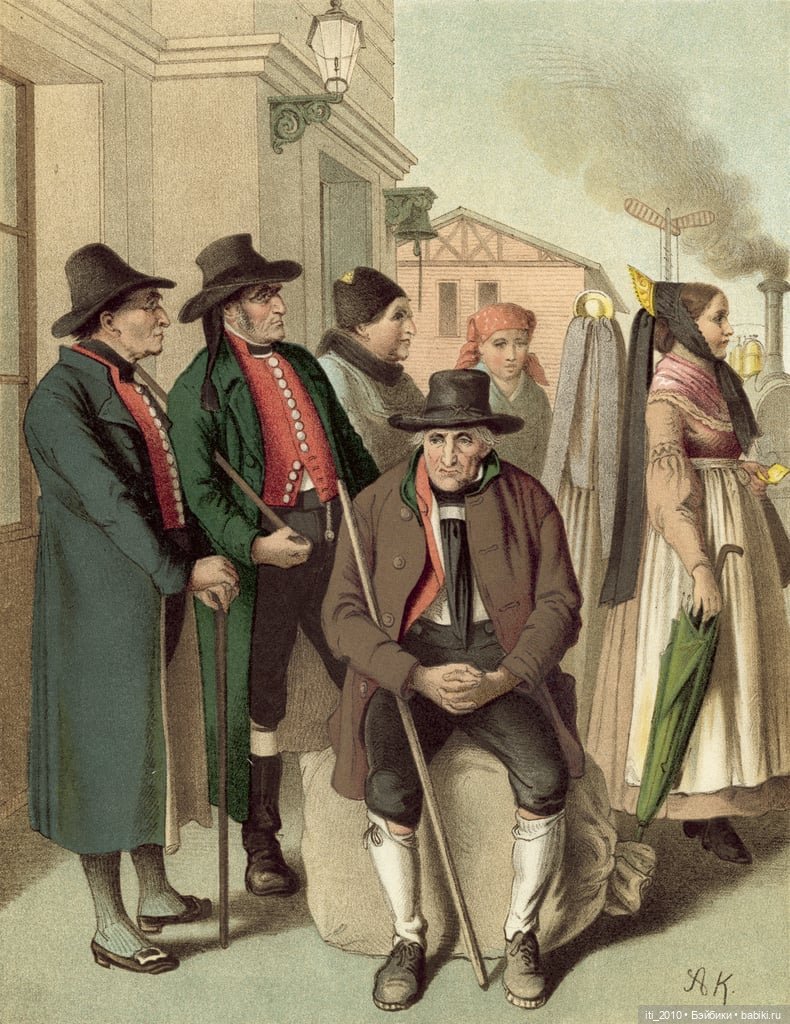 Альберт Кречмер "Традиционные германские костюмы середины XIX века". Часть 3 (хромолитографии)