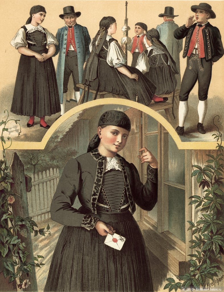 Альберт Кречмер "Традиционные германские костюмы середины XIX века". Часть 4 (финальная)