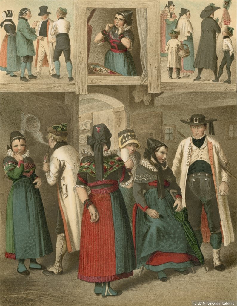 Альберт Кречмер "Традиционные германские костюмы середины XIX века". Часть 4 (финальная)