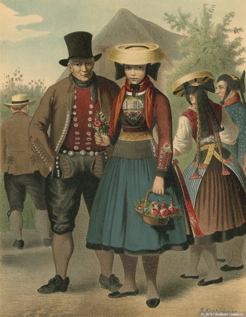 Альберт Кречмер "Традиционные германские костюмы середины XIX века". Часть 4 (финальная)