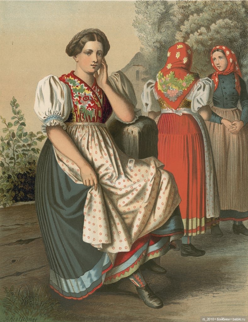 Альберт Кречмер "Традиционные германские костюмы середины XIX века". Часть 4 (финальная)