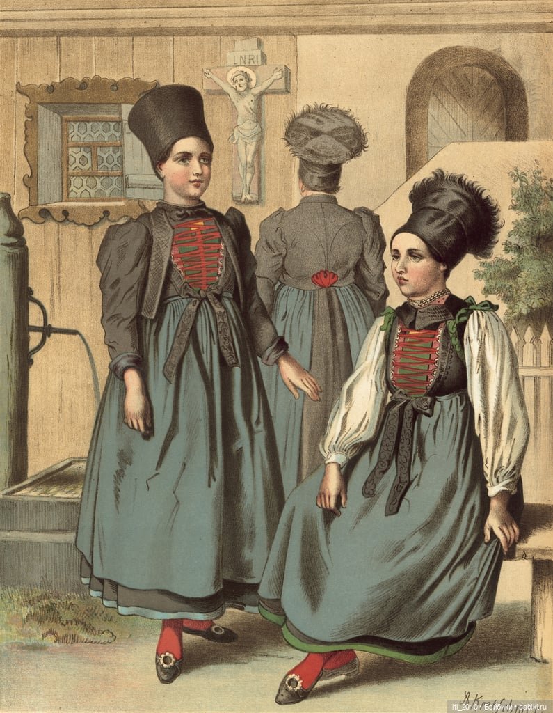 Альберт Кречмер "Традиционные германские костюмы середины XIX века". Часть 4 (финальная)