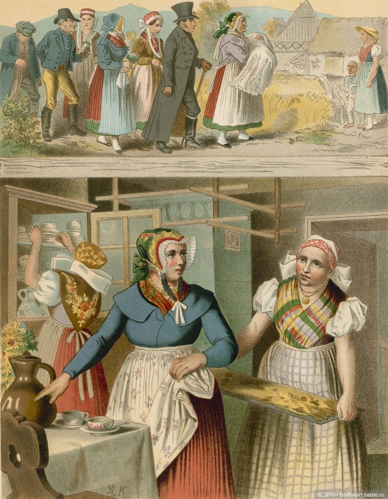 Альберт Кречмер "Традиционные германские костюмы середины XIX века". Часть 4 (финальная) (фото 4)