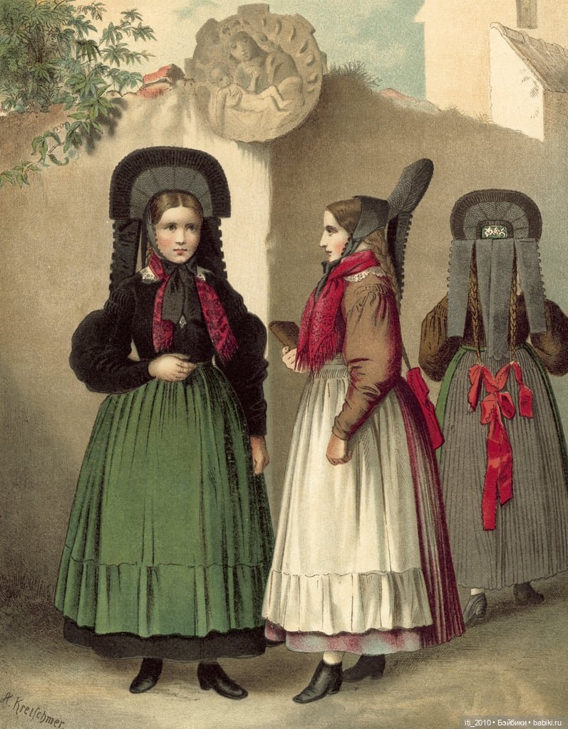 Альберт Кречмер "Традиционные германские костюмы середины XIX века". Часть 4 (финальная)