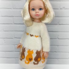 Платье Котики 6 для кукол Паола Рейна Paola Reina