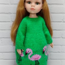 Платье Фламинго для кукол Паола Рейна Paola Reina