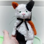 Трехцветный Котик в стиле Тедди 17 см
