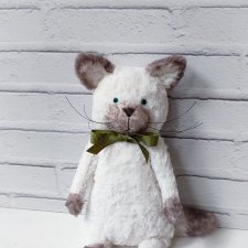 Сиамский Котик 19 см в стиле Тедди