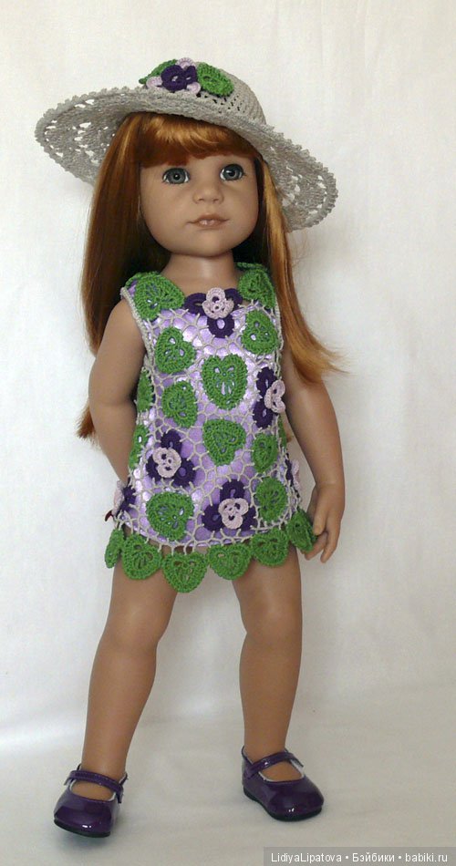 Платье с фиалками