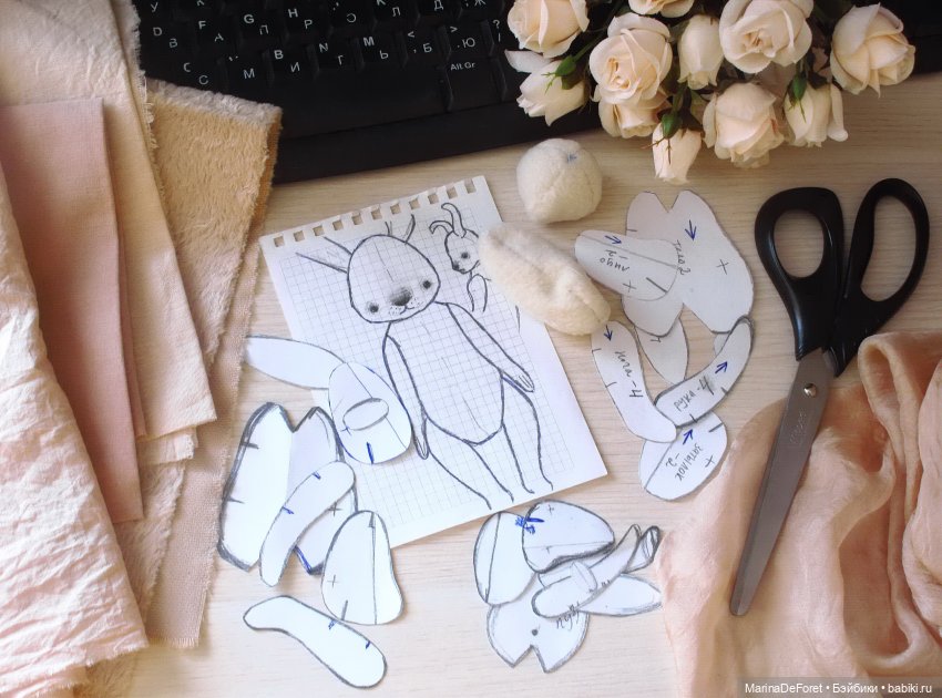 Как я шила своего первого Тедди. Путь и процесс