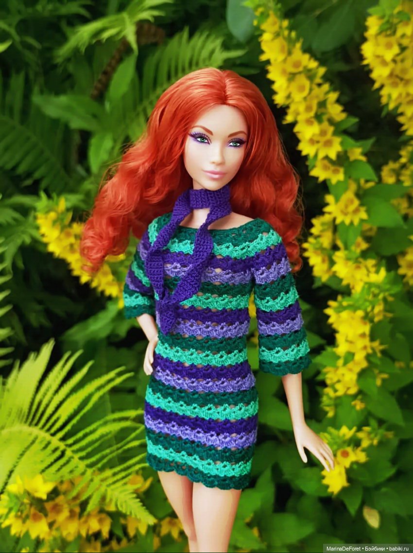 Вязаная одежда для кукол - часть вторая