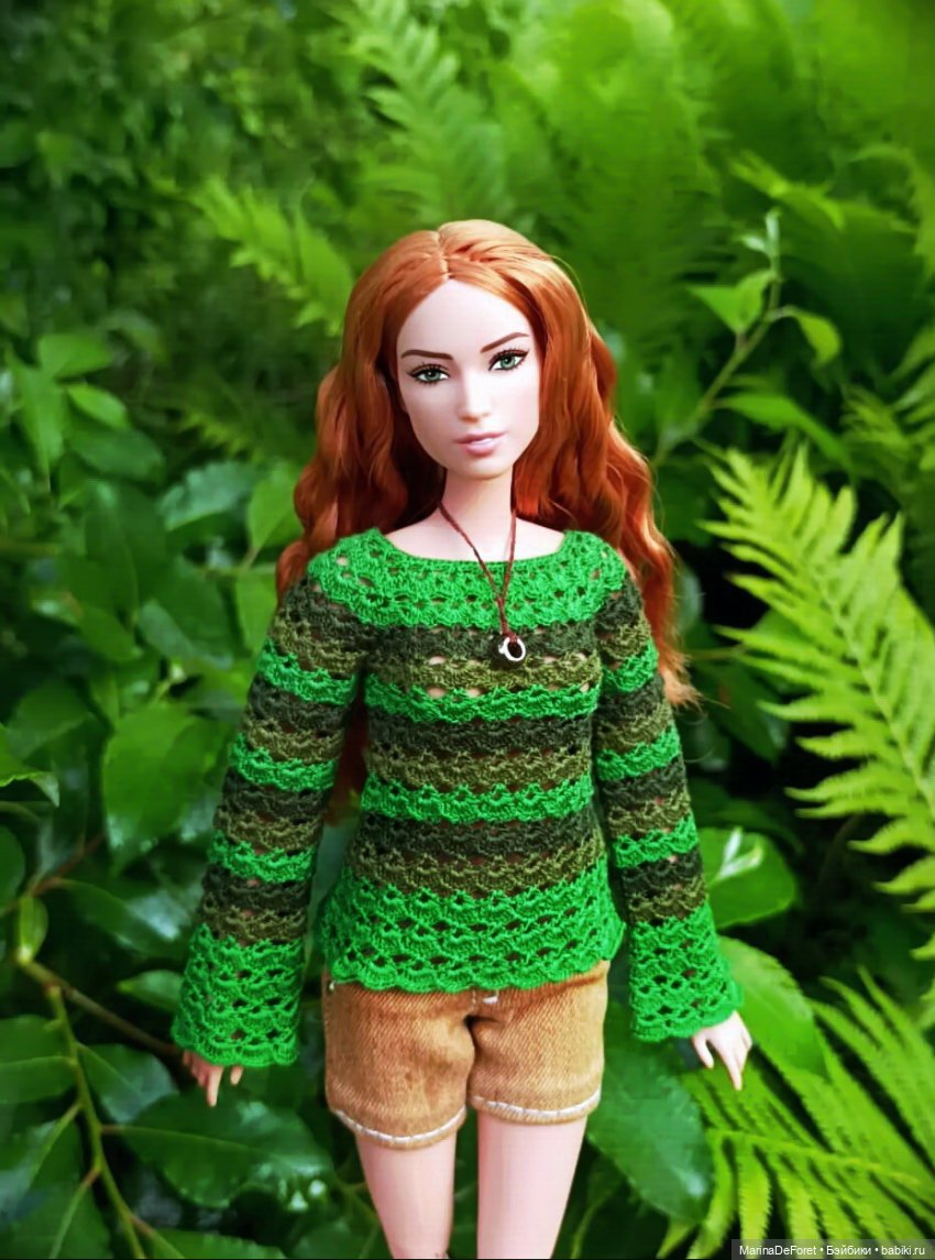 Вязаная одежда для кукол - часть вторая