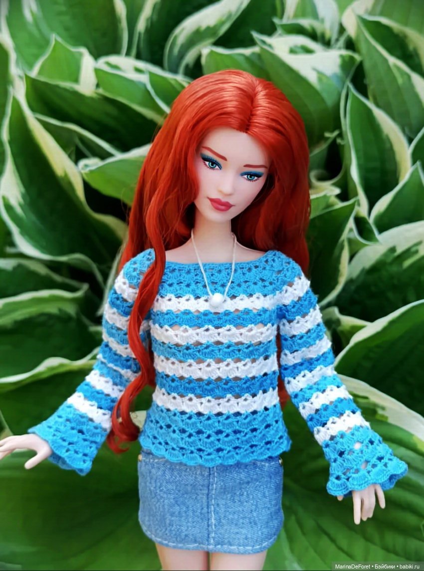 Вязаная одежда для кукол - часть вторая