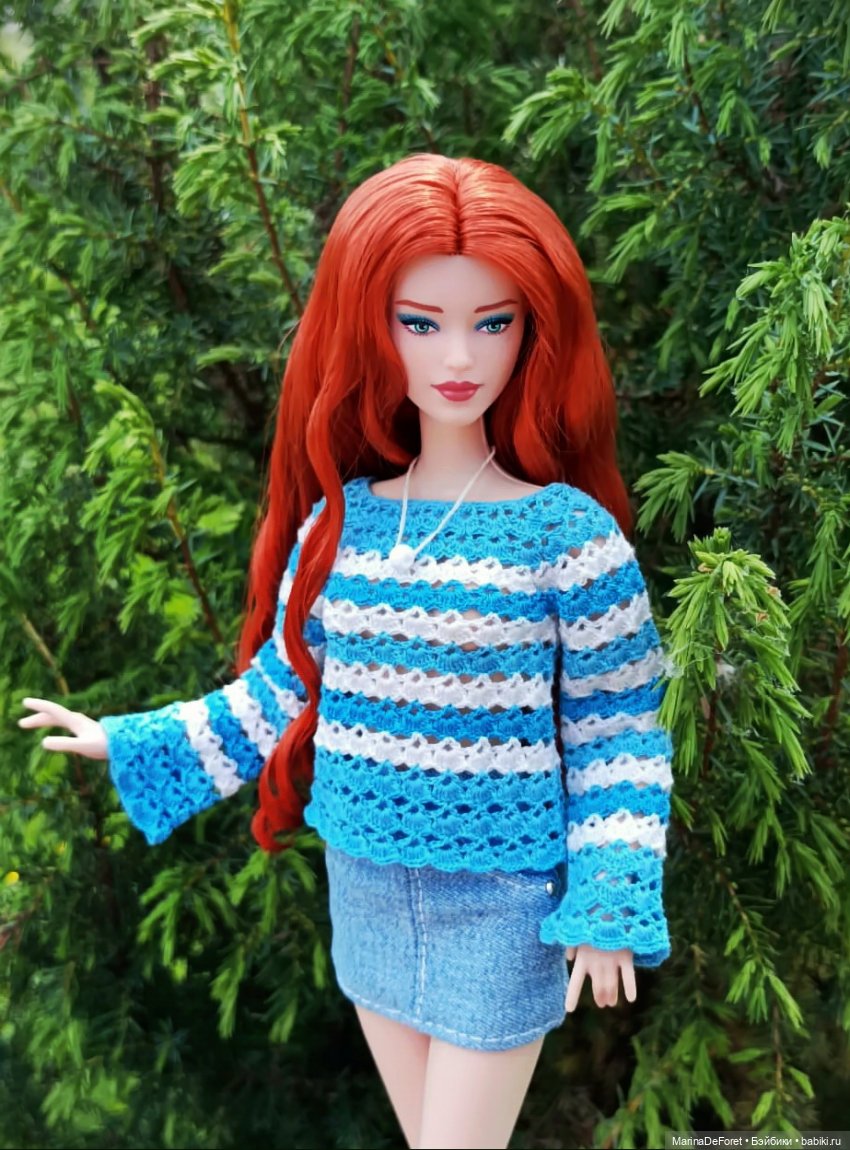 Вязаная одежда для кукол - часть вторая