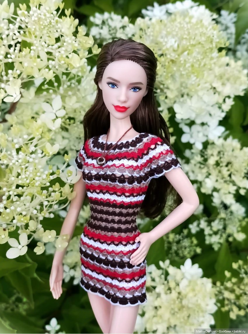 Вязаная одежда для кукол - часть третья - в одну нитку