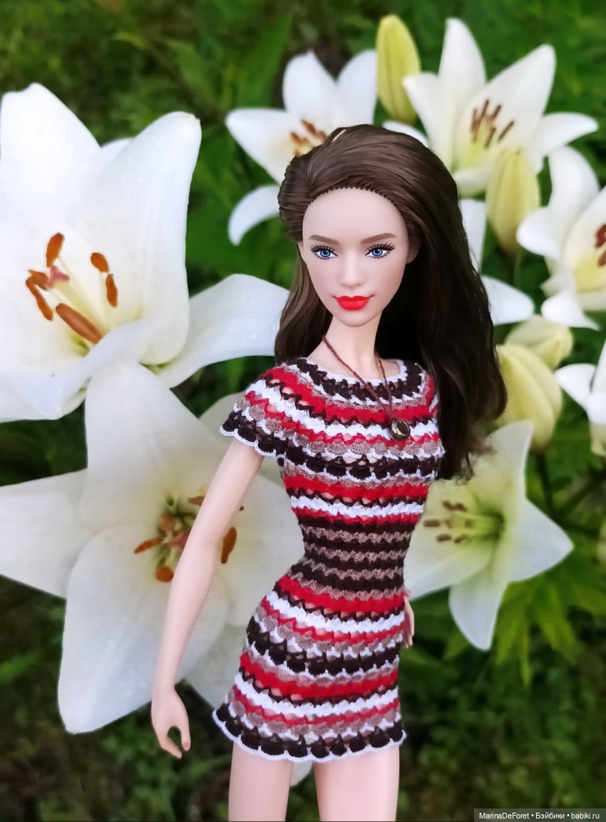 Вязаная одежда для кукол - часть третья - в одну нитку