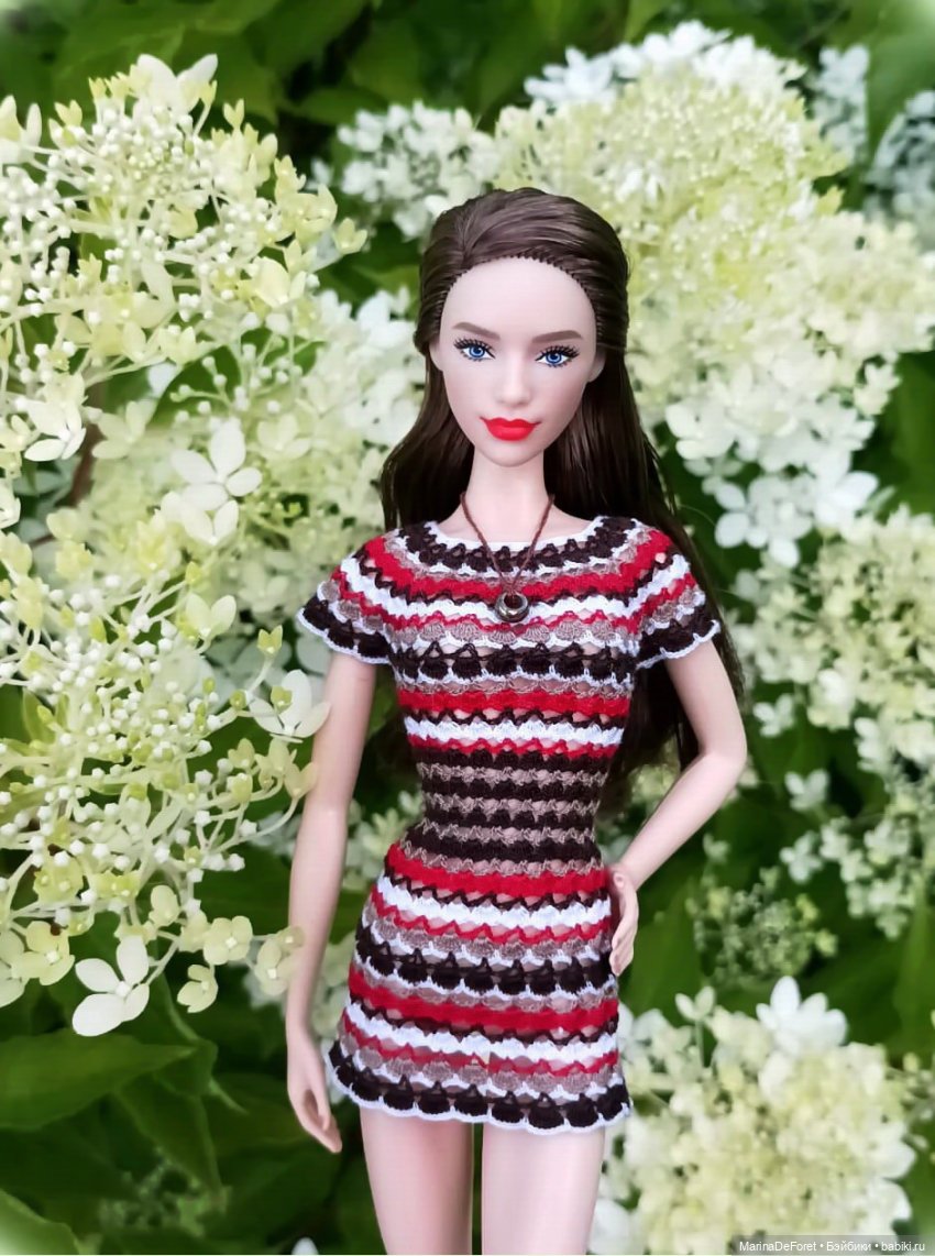 Вязаная одежда для кукол - часть третья - в одну нитку