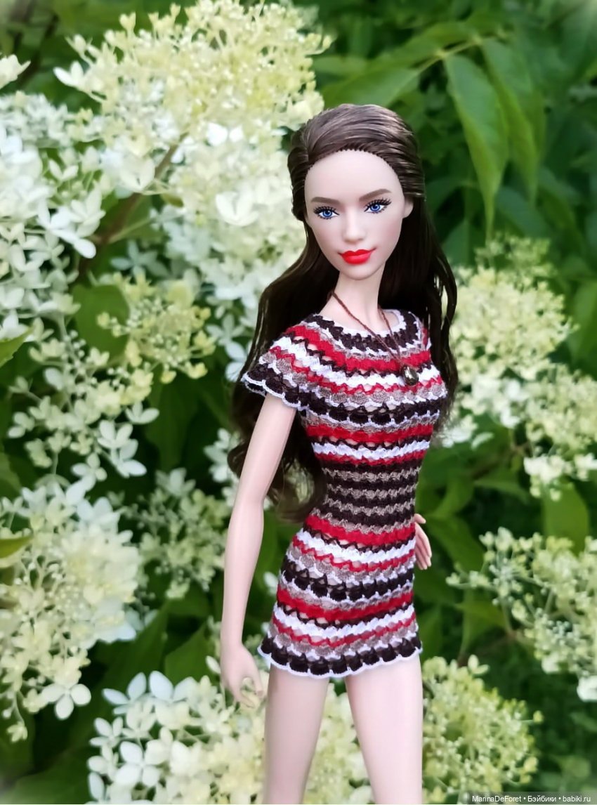 Вязаная одежда для кукол - часть третья - в одну нитку